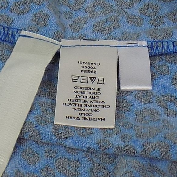 Ann Taylor Blue Leopard Print 3/4 Sleeve Blouse Size Small - Picture 7 of 7